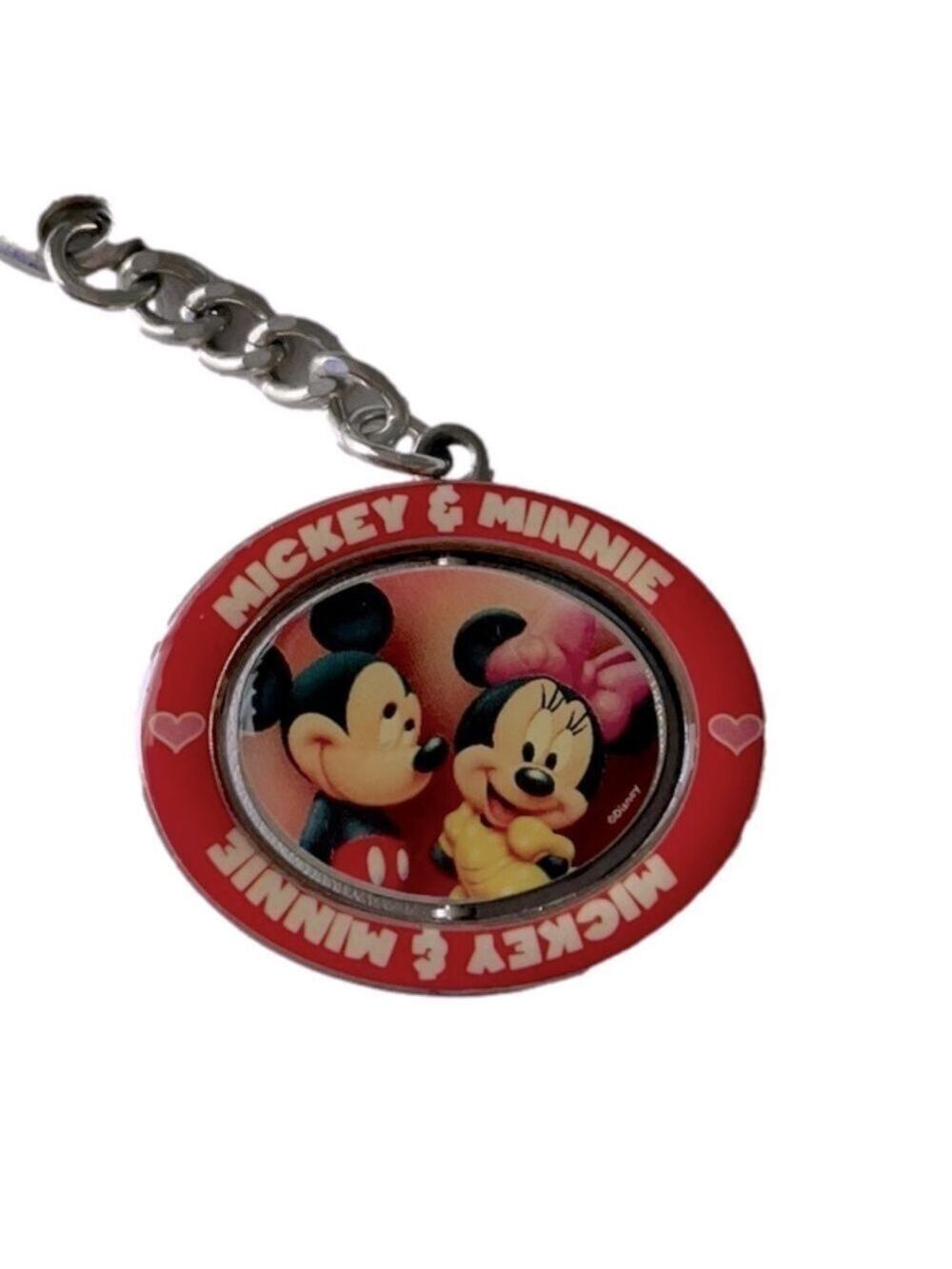 Disney Mickey Minnie Spinning Keychain Vintage
